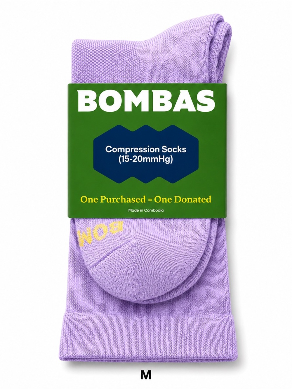 Bombas Compression Knee High Socks M NWT Purple